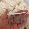 Extra Long 22 Teeth Tulle-wrapped Metal Comb, 8.5cm x 4.8cm, Perfect For Holding Any Long Wedding Veils In Place