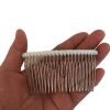 41b8EYi308L Extra Long 22 Teeth Tulle-wrapped Metal Comb, 8.5cm x 4.8cm, Perfect For Holding Any Long Wedding Veils In Place