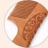 Vintage Wood Handle Comb 19 CM Long Peach Wood Comb Hair Stylist Professional Ladies Thickened Carved Wood Comb Old Wood Comb Double-sided Carved Hair Comb