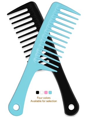 Wide Tooth Comb, Shower Combs for Wet Curly Hair, Large Conair Detangling Comb with Hook for Curls