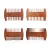 4 Pcs Natural Peach Wood Combs, Vintage Double-Sided Comb Classic Style Wooden Wide Tooth and Narrow Tooth Comb for Head Care