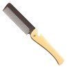 Stainless Steel Folding Comb, Pocket Comb for Men and Women, Black