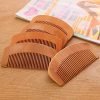 4PCS Brown Peach Wood Wooden Comb Anti-Static Comb Close Tooth Comb Hair Combs