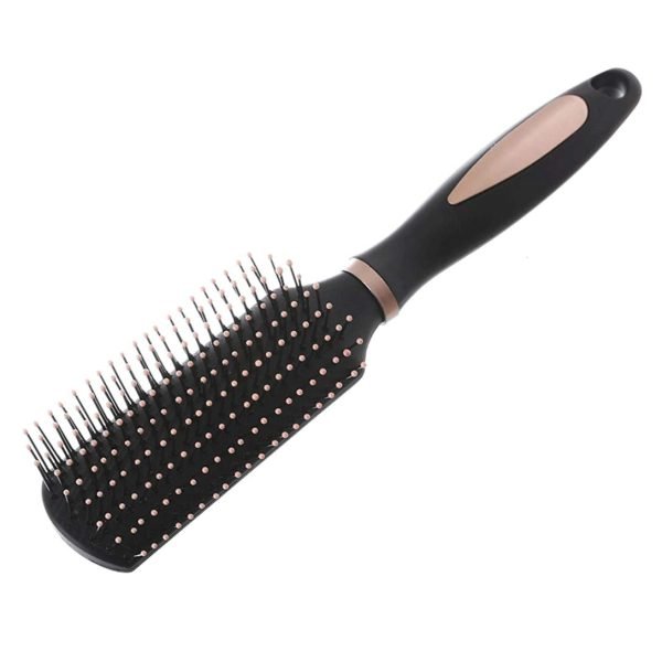 Anti-Static Massage Hair Brush for Men and Women Adults and Kids Nylon Bristle Pins Brushes Blow Dry Detangle Hairbrush Comb for All Wet or Dry Hair Types Styling - Rectangle