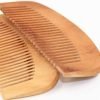 Peach Wood Wooden Comb Anti-Static Comb Close Tooth Comb 2 PCS