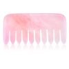 Jade Comb for Head Massage Anti-Static Hair Crystl Comb, Real Natural Rose Quartz Crystal Gua Sha Comb Scraping Massage Tool for Body Relaxing
