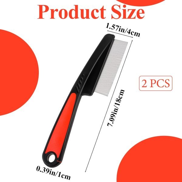 Pieces Stainless Steel Dandruff Fine Tooth Comb High Strength Wide Teeth Hair Combs Professional Hair Grooming Combs Multifunctional Scalp Care Tool Suitable for Kids and Adults