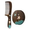 Anti-Static, Wood Comb with Dragonfly and Lightning