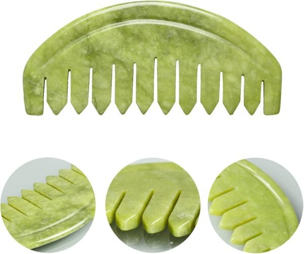 61EcbaDgyYL._AC_SL1500 Jade Head Comb Massage,Natural Jade Stone Head Therapy Massage Comb,Jade Hair Comb Scalp Massager Comb Scalp Care Massage Tool (3.14X1.57X0.16inch)