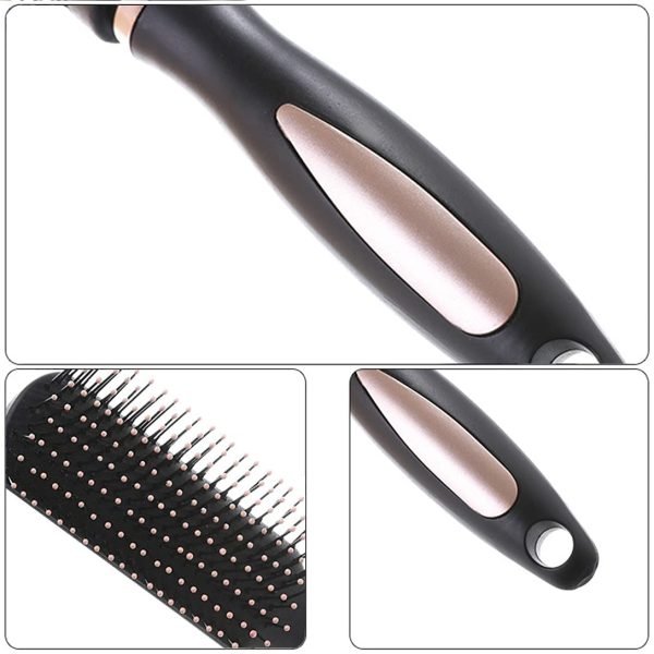Anti-Static Massage Hair Brush for Men and Women Adults and Kids Nylon Bristle Pins Brushes Blow Dry Detangle Hairbrush Comb for All Wet or Dry Hair Types Styling - Rectangle