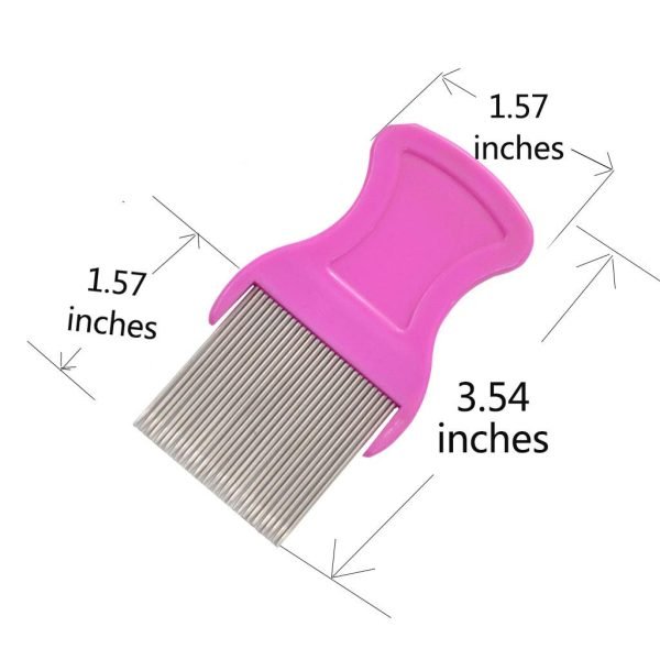 4 Pcs Head Hair Comb Including 2 Pieces Hair Comb Double Sided 2 Pieces Removal Dandruff Comb with Metal Teeth
