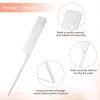 Metal Rat Tail Comb Stainless Steel Hair Combs Flat Top Fine Cutting Comb Teasing Pin Tail Barber Comb with Parting Tip, Rat Tail Comb with Metal Pick for Hair Stylist Women Men