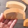 4PCS Brown Peach Wood Wooden Comb Anti-Static Comb Close Tooth Comb Hair Combs