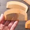 Peach Wood Wooden Comb Anti-Static Comb Close Tooth Comb 2 PCS