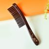 Wooden Hair Comb Wide-tooth Inserted Teeth for Women Curly Hair