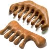 71-tEWYXgIL._AC_SL1500 Loc Comb 2 Pack Massage Comb Wooden Scalp Massager Wood Head Massager Green Sandalwood Wooden Comb for Women Men