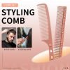 Hair Styling Comb,2PCS Metal Combs For Hair Women,Space Aluminum Stainless Steel Anti-static Sparse Haircut Comb Beauty Tool (Rose Golden)
