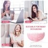 Jade Comb for Head Massage Anti-Static Hair Crystl Comb, Real Natural Rose Quartz Crystal Gua Sha Comb Scraping Massage Tool for Body Relaxing