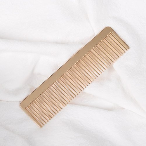 Portable Metal Comb, Minimalist Pocket Golden Hair Comb for Women Men Unisex