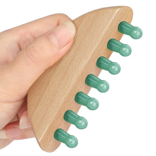 71Q7DJWB74L._SL1500 Scalp Massager,Head Scalp Comb,Jade-Wooden Comb for Head Stress Relax Massage Tool for Hair Growth Relieve Headaches