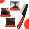 Pieces Stainless Steel Dandruff Fine Tooth Comb High Strength Wide Teeth Hair Combs Professional Hair Grooming Combs Multifunctional Scalp Care Tool Suitable for Kids and Adults