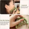 Jade Comb Jade Hair Comb Guasha Scalp Comb Massage Hair Comb Wide Tooth Comb Jade Massager for Scalp Care, Handheld Head and Meridians Scalp Care Massage Tool, Health Massage (1Pcs)