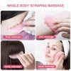 Jade Comb for Head Massage Anti-Static Hair Crystl Comb, Real Natural Rose Quartz Crystal Gua Sha Comb Scraping Massage Tool for Body Relaxing