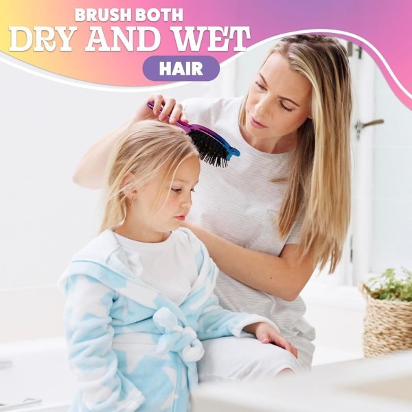 2Pcs Detangling Hair Brush for Women - Soft Hair Brushes for Long Hair Short Curly or Straight Wet Dry Hair Comb for Kids - Anti Static Hairbrush Massage Hair Brush Women Flexible Hair Brush