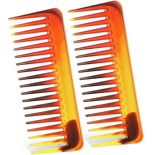 71gg4JDszbL._SL1500 Large Hair Detangling Comb, Wide Tooth for Curly, Wet Dry Hair, No Handle Comb Styling Shampoo Comb (White, Cyan)