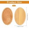 Bamboo Massage Comb,Wooden Scalp Massager Wooden Hair Brush Round Portable Bamboo Comb Anti-Static Air Cushion Hairbrush Mini Hairbrush without Handle