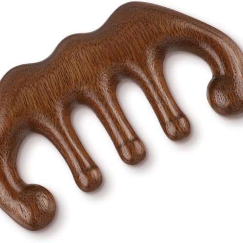 Wooden Scalp Massage Beauty Comb, No Static Handheld Wide Tooth Hair Comb Gua Sha Meridians Massager Body Massage Tool for Women Men hair care, Acupoint Massage, neck, facial (Style-A)