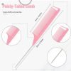 Slick Back Hair Brush, 3 Pcs Comb Set Edge Brush Bristle Hair Brush Rat Tail Comb, Curly Hair Brush, Styling Tools & Appliances, Hair Styling Tools, Parting Comb,Teasing Comb for Women Baby Pink