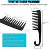 71q6II31d9L._SL1500 2PCS Premium Wide Tooth Comb, Shower Combs for Wet Curly Hair, Large Detangling Comb with Hook for Curls, Wigs, Detangler Hair Brush with Handgrip for Knotting Wavy, Thick, Dry Hair Stylist