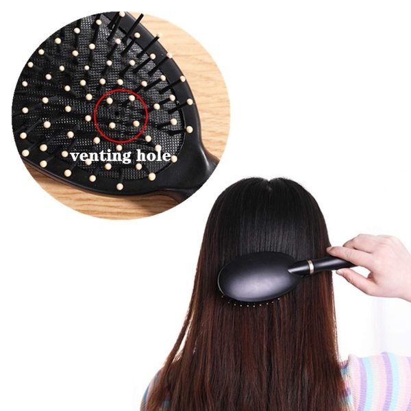 71rQMmlf7UL._SL1500 Pack of 4 Hair Brush Set Anti Static Massage Oval Comb Round Hair Brush Vent Hair Brush Detangling Brush Paddle Brush for Women Men Kid All Wet or Dry Hair's Detangle, Massage, Add Shine, QXDAI-10