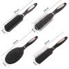 71ubDzj2YAL._SL1500 Pack of 4 Hair Brush Set Anti Static Massage Oval Comb Round Hair Brush Vent Hair Brush Detangling Brush Paddle Brush for Women Men Kid All Wet or Dry Hair's Detangle, Massage, Add Shine, QXDAI-10
