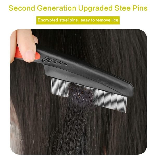 Stainless Steel Fine Tooth Comb Dandruff Comb, Professional Fine Tooth Hair Comb for Kids and Adults