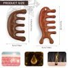 2 Pack Wooden Scalp Massage Comb ,Comb Massage Comb Hair Massager Scalp Face Massage Comb Head Tool Meridians Scalp Massage Natural Wood Comb